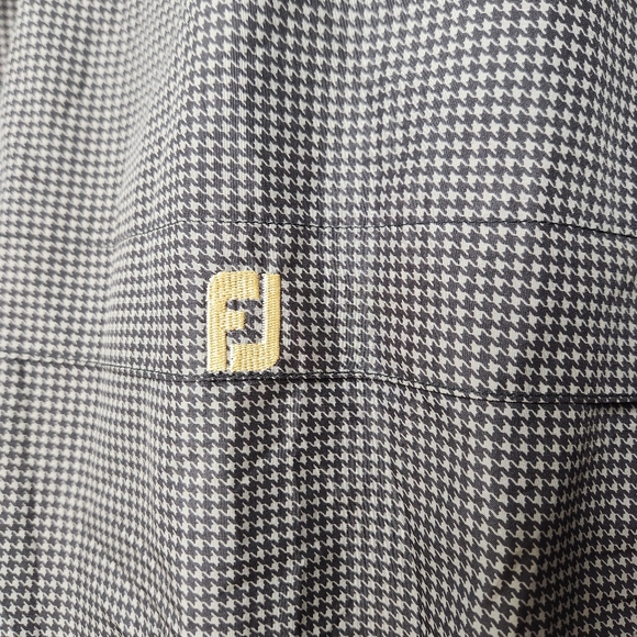 Men's DryJoys By FootJoy Houndstooth Black Beige Rain Golf Jacket Size Large - Picture 13 of 14